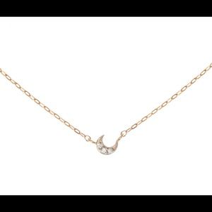 Catbird NY tiny crescent moon necklace 🌙